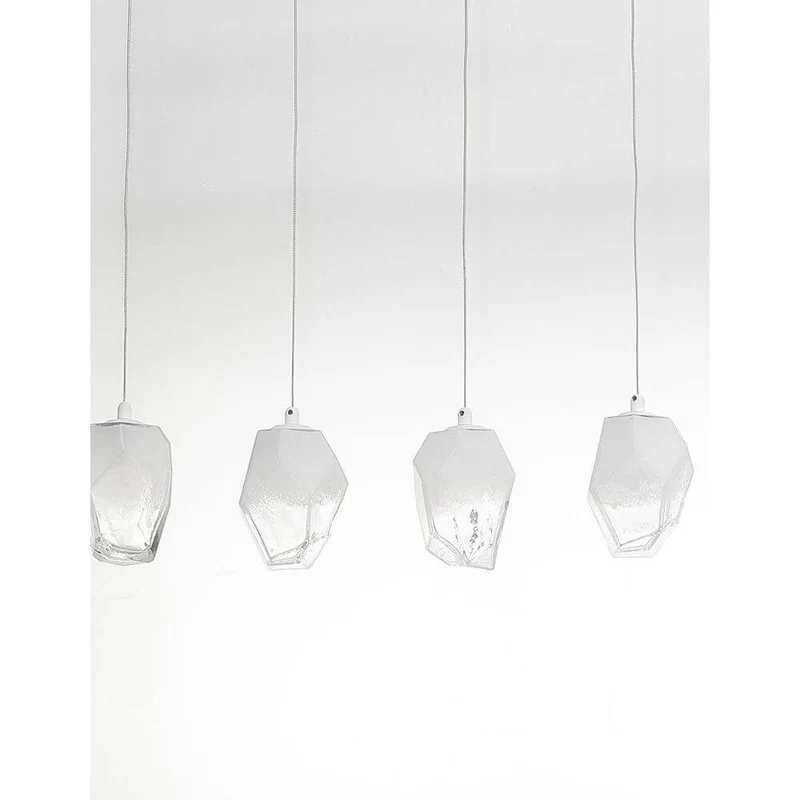 Ice Glas-Pendelleuchte 5-flg. Verlaufend