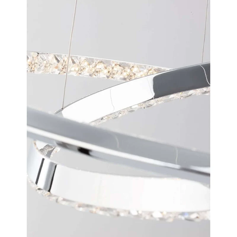 Netuno LED Hängeleuchte Klar, Chrom