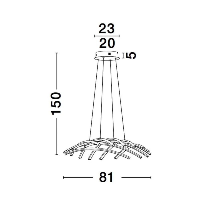 Narvi LED Hängelampe Schwarz