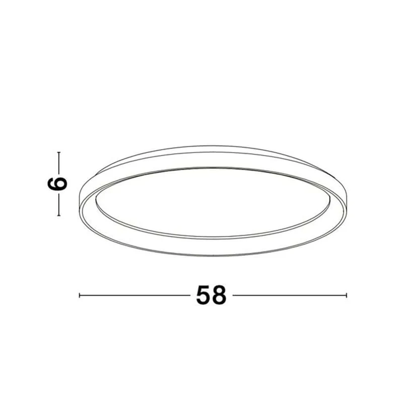 Deckenleuchte Pertino Ø 58cm Schwarz