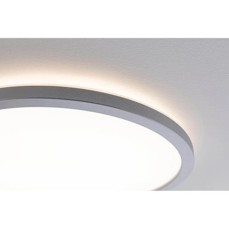 LED Panel Deckenlampe Atria Shine Ø 19cm Chrom-Matt