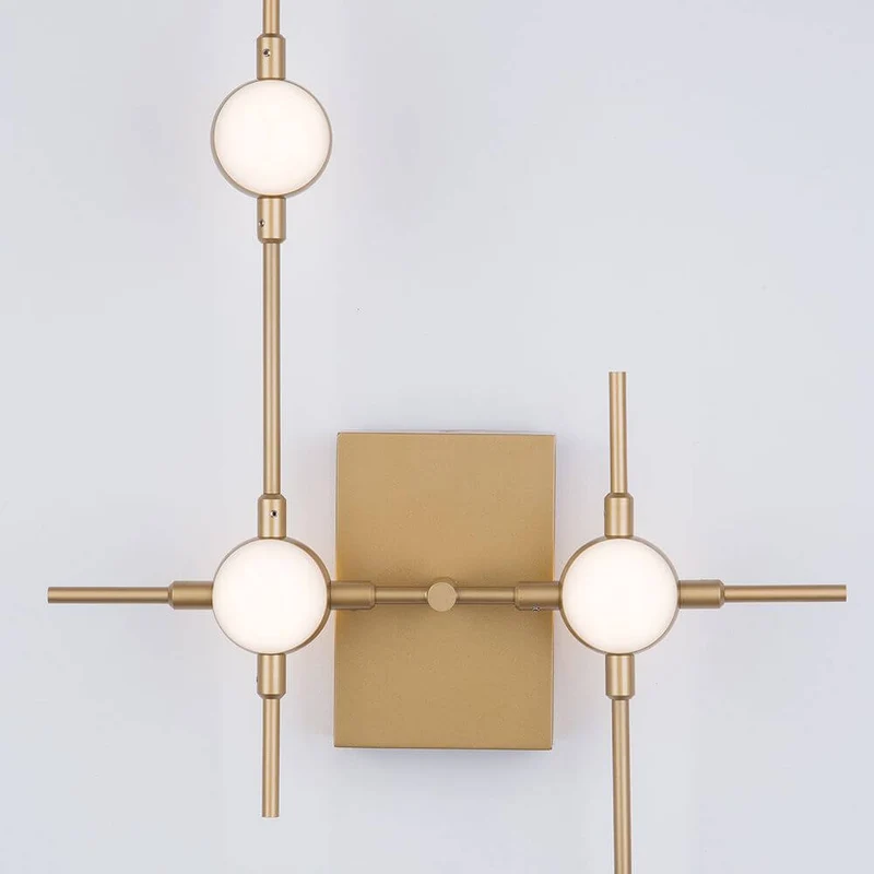 Atomo LED Wandleuchte Gold Acryl