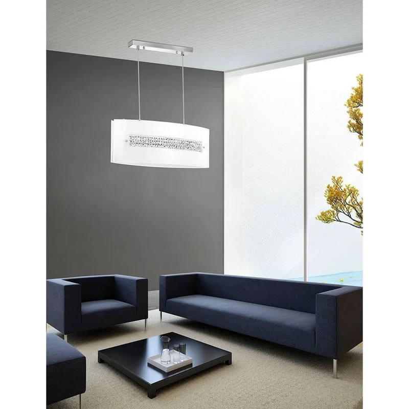 Thelta Hängeleuchte Kristall Chrom