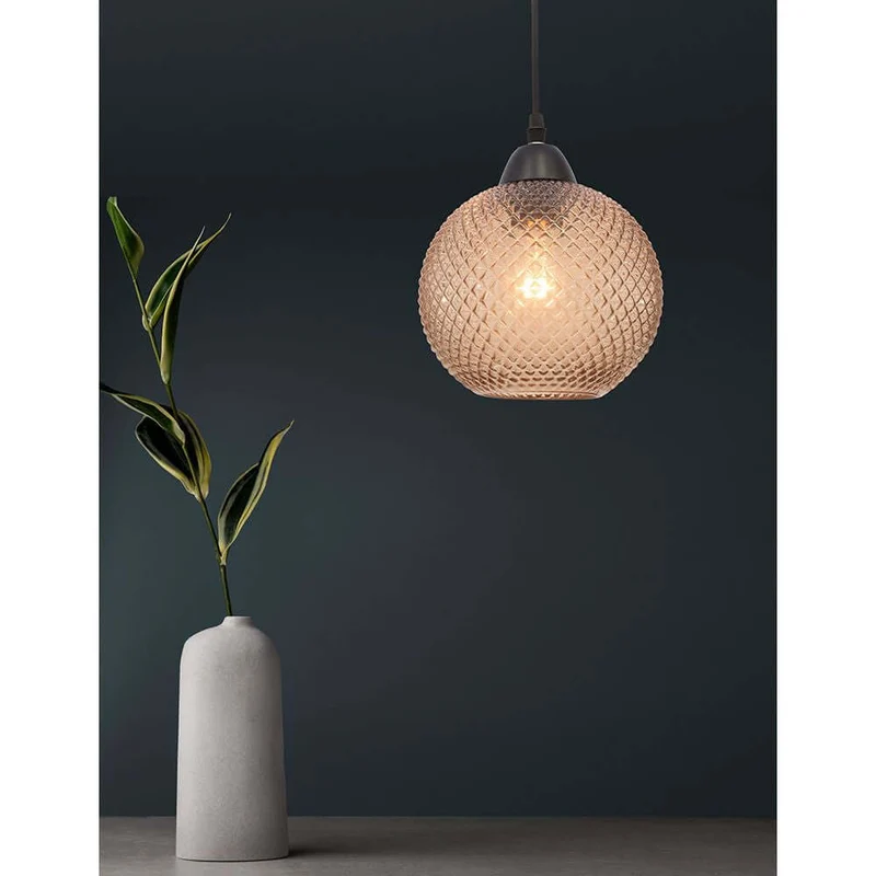 Vienti Glas-Pendellampe Ø 18cm Kugel