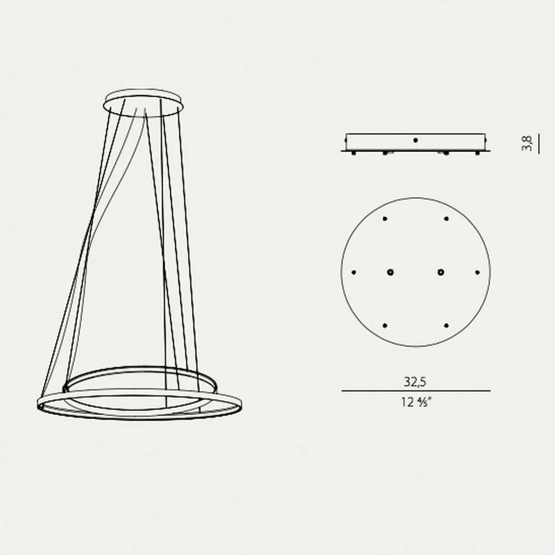 Panzeri Zero Baldachin für Round / Ellipse / Square