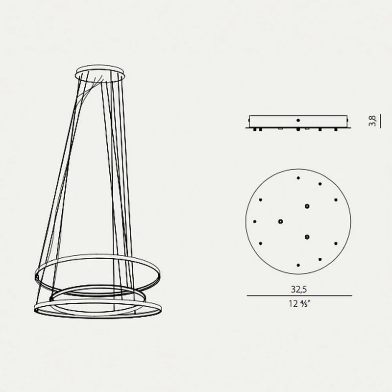 Panzeri Zero Baldachin für Round / Ellipse / Square