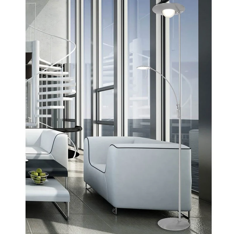LED-Deckenfluter Zenith mit Lesearm & Tastdimmer CCT