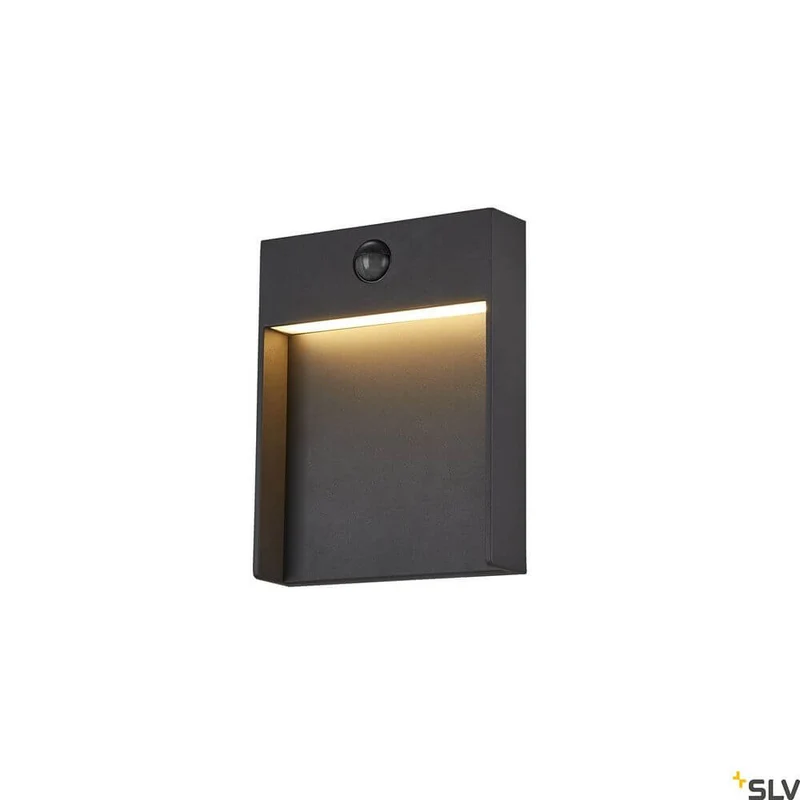 Flatt Sensor Wandlampe 3000K IP65 Anthrazit