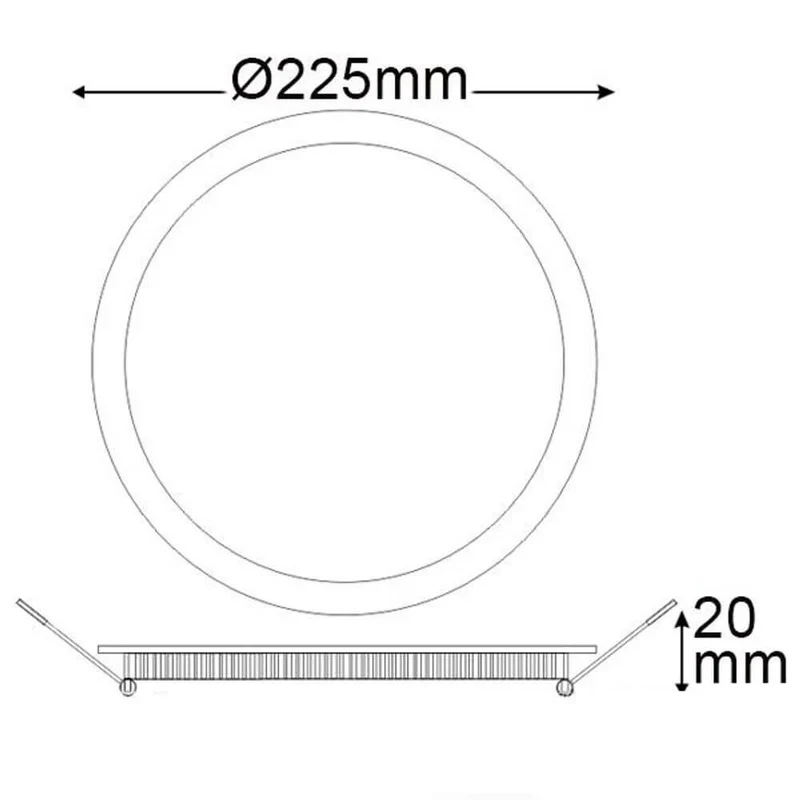LED-Einbauleuchte 18W Rund