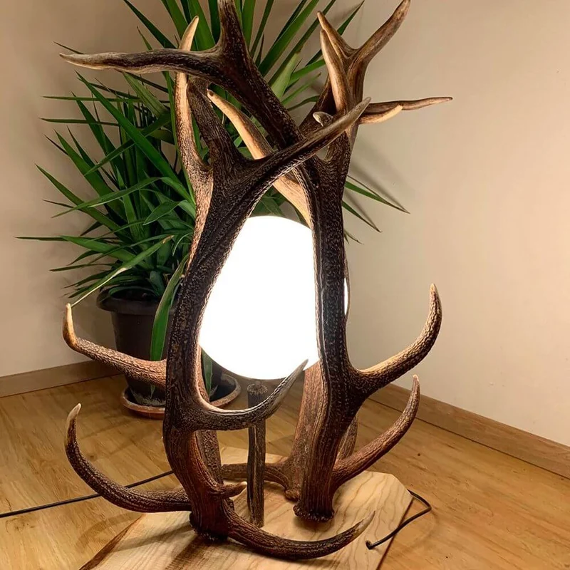 Chalet Geweih Stehlampe Rothirsch 70cm
