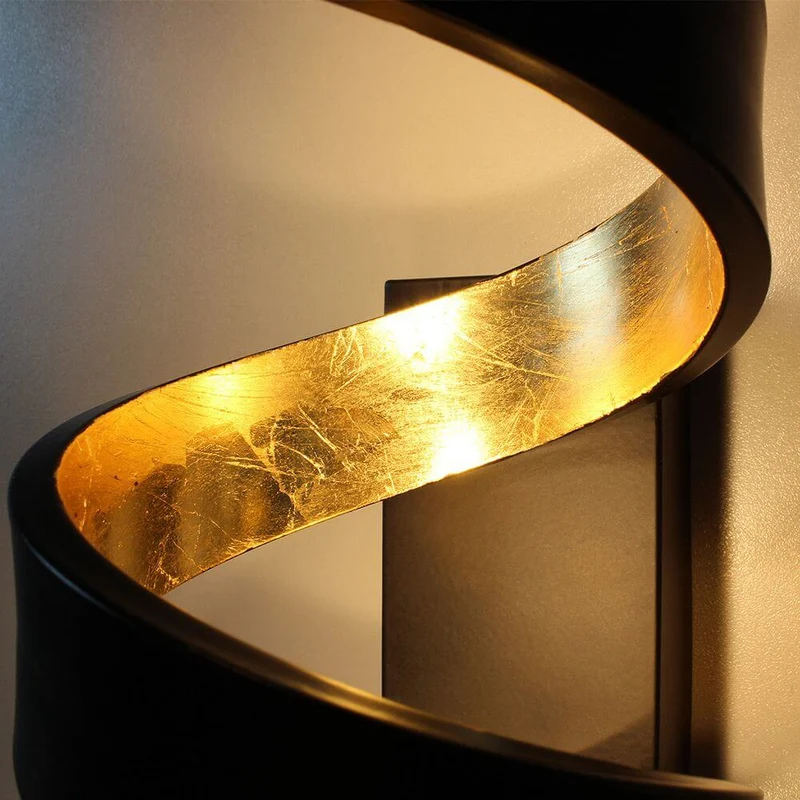 LED Deckenleuchte Helix Goldfarben, Schwarz