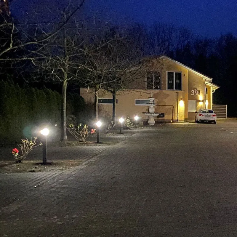 Eckige Pollerleuchte Vadra 80cm IP44 Anthrazit, Weiß