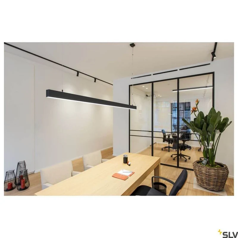 Glenos 2m Pendellampe Schwarz 3000K