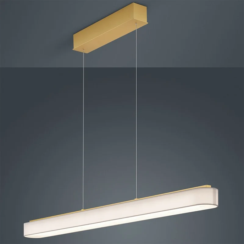 LED Hängeleuchte Boki Messing, Weiß