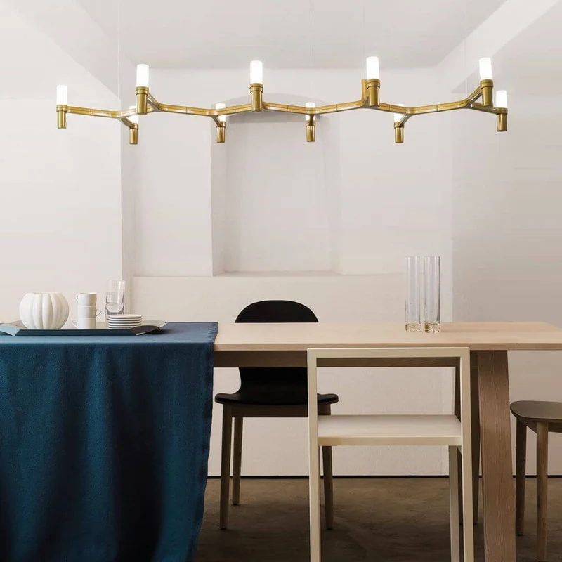 Nemo Crown Plana Linea Esstischlampe 10-flg. 168cm