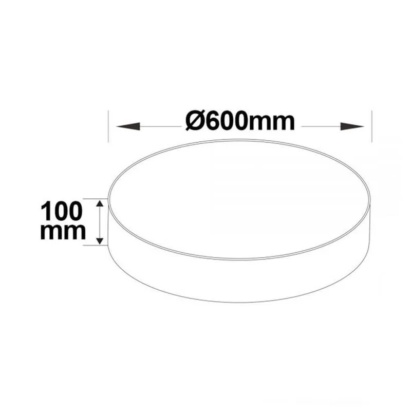 LED Deckenlampe MEDA Ø 60cm 3000lm ColorSwitch 3000-4000K Dimmbar