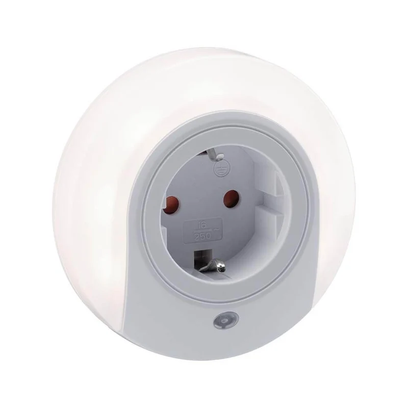 LED Steckerlicht Bilby rund mit Sensor 3000K Weiß