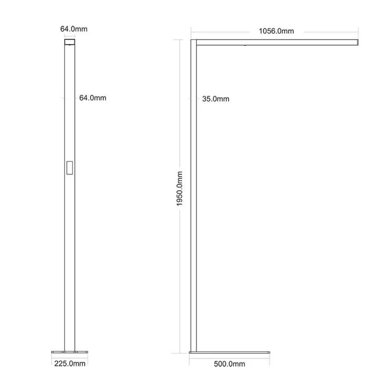 LED Büro Stehlampe Motion 9600lm Präsenzmelder & Tageslichtsensor Weiß