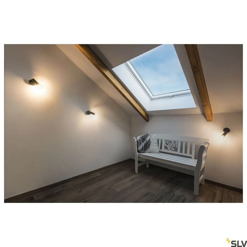 Fitu E27 Wandspot Schwarz