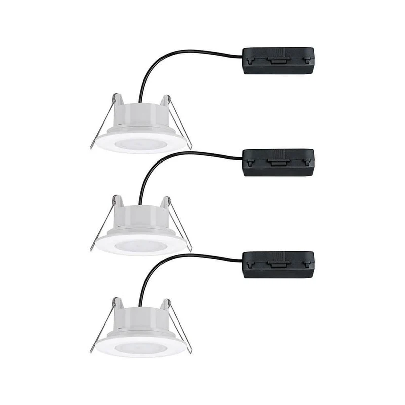 3er-Set LED Einbauleuchten Calla IP65 schwenkbar 4000K Weiß