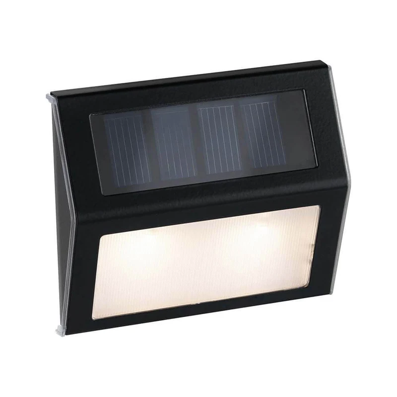 LED Solar Stufen Wand- & Treppenleuchte IP44 3000K Anthrazit
