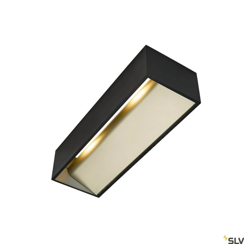 Logs In L Wandlampe Triac Schwarz, Gold 3000K