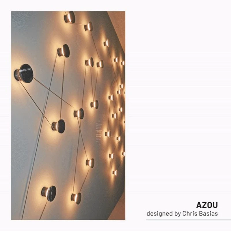 Kundalini LED-Wandlampe Azou 5-flammig Dimmbar