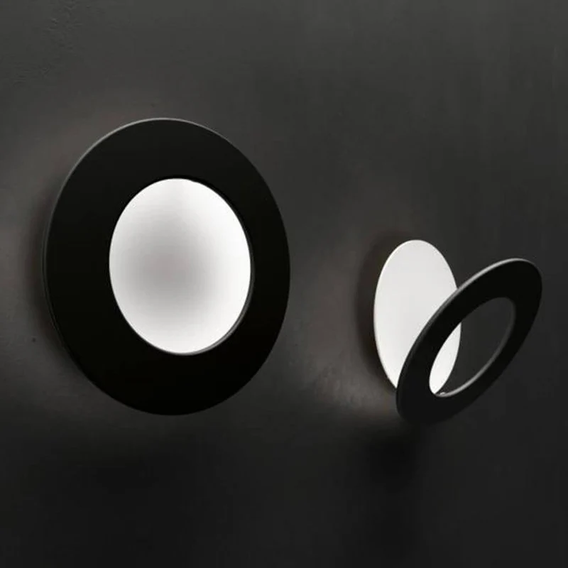 Icone LED Wandleuchte Vera Ø 26cm Weiß, Schwarz