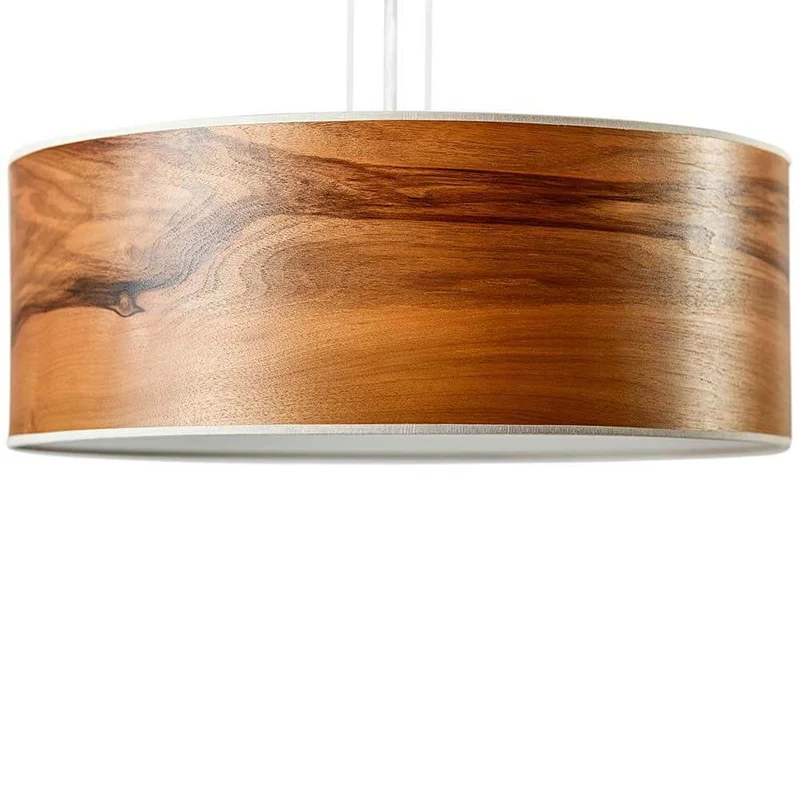 Holz-Hängeleuchte Discus Europäischer Nussbaum