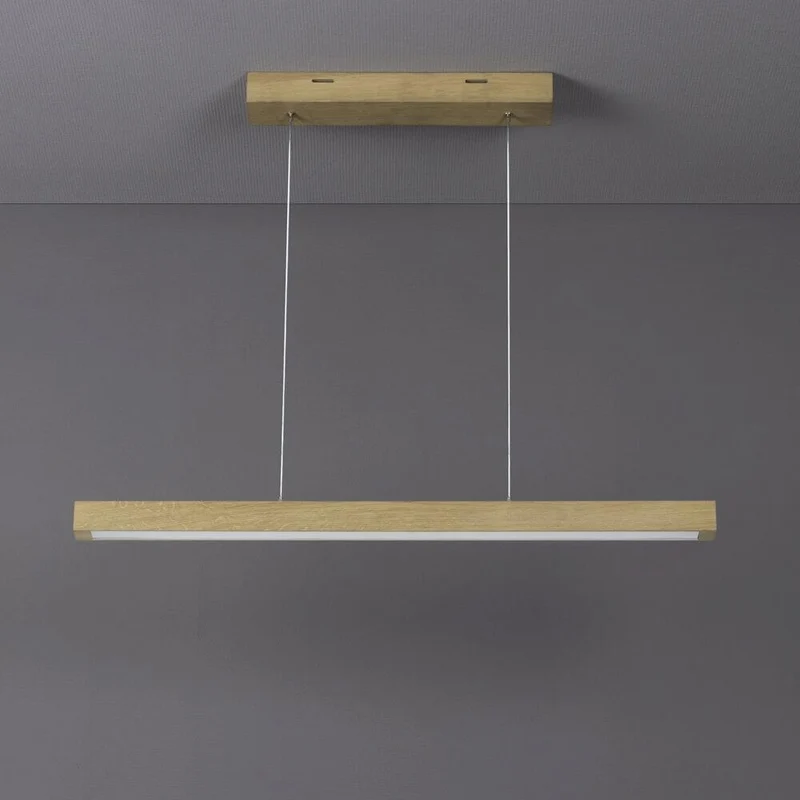 LED Hängeleuchte Smal Touch-Dimmer 2100lm Eiche-Geölt