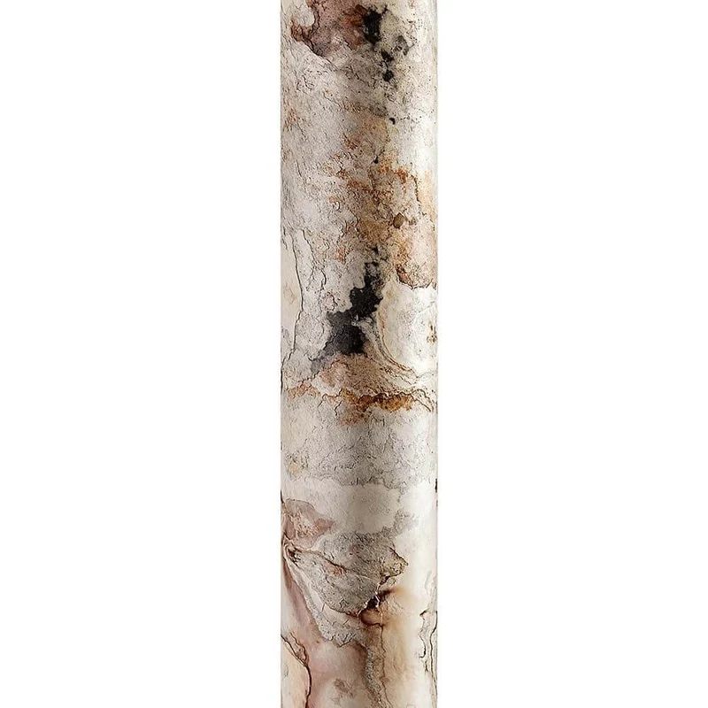 LED Stehleuchte Columna aus Stein Weißperle