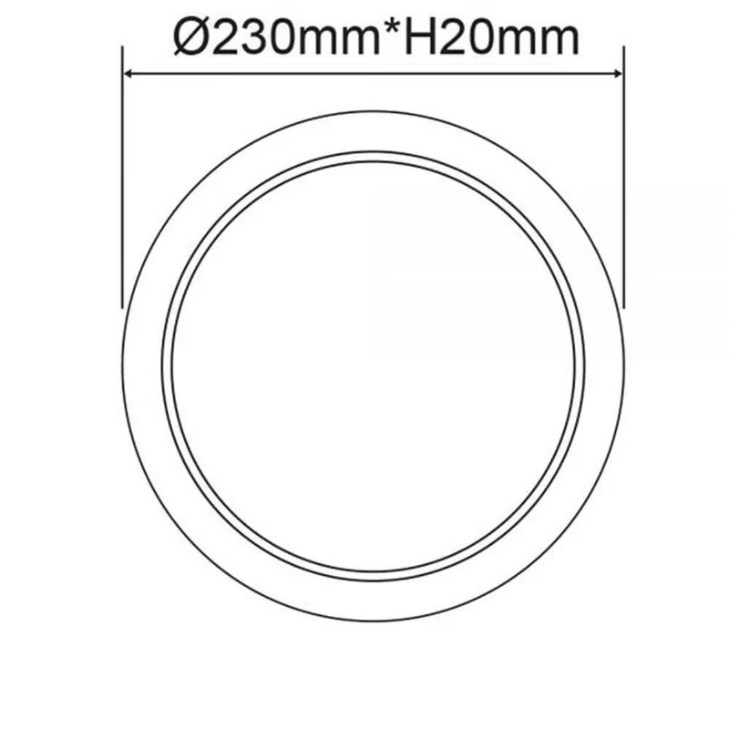 Einbau LED-Panel Ø 23cm Flex 23W Ausschnitt 5-21cm Warmweiß