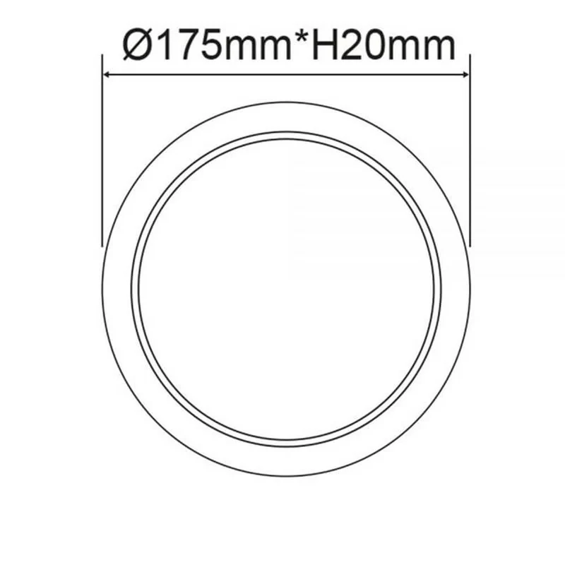 Einbau LED-Panel Ø 17,5cm Flex 15W Ausschnitt 5-16cm Neutralweiß