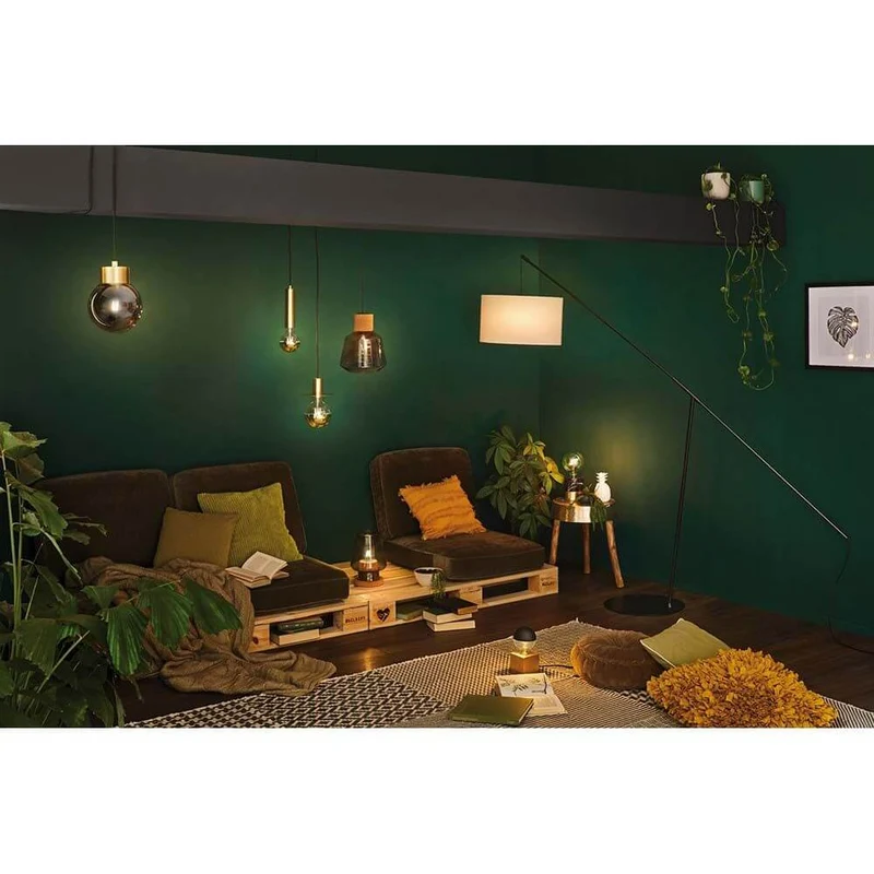 Neordic Elia Pendelleuchte max1x20W E27 Rauch Kork Schwarz