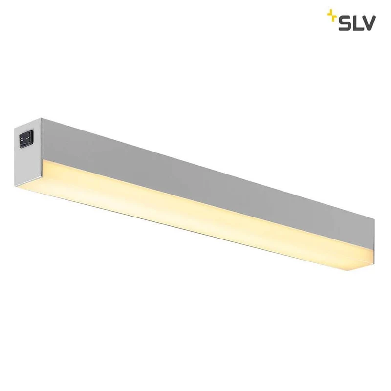 Sight LED Wand- & Deckenleuchte mit Schalter Silber