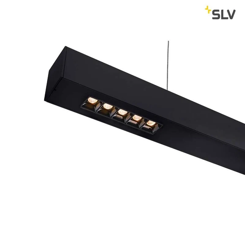 Q-Line LED Pendelleuchte 2m Schwarz 3000K