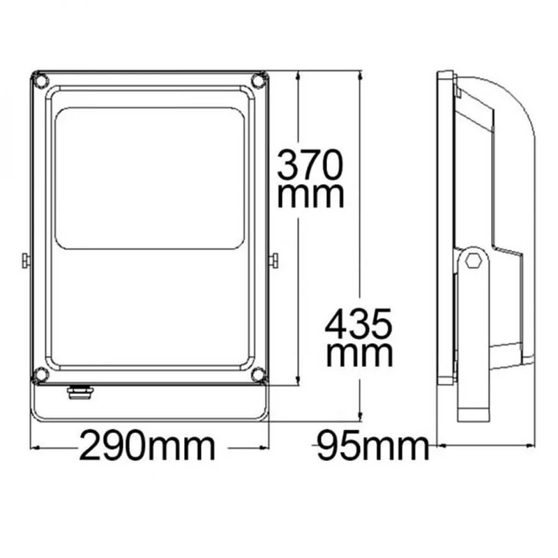 Profi LED Fluter Neutralweiß 100W 13000 lm Anthrazit IP66