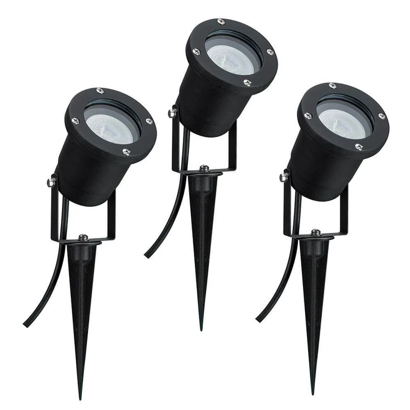 Special Line Garden Spotlight IP44 GU10 3x3,5W 3000K Schwarz Alu