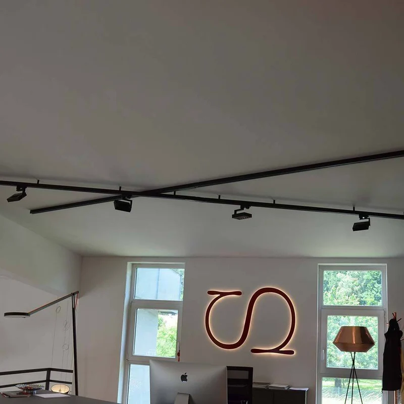 3-Phasen Stromschiene 2m Schwarz