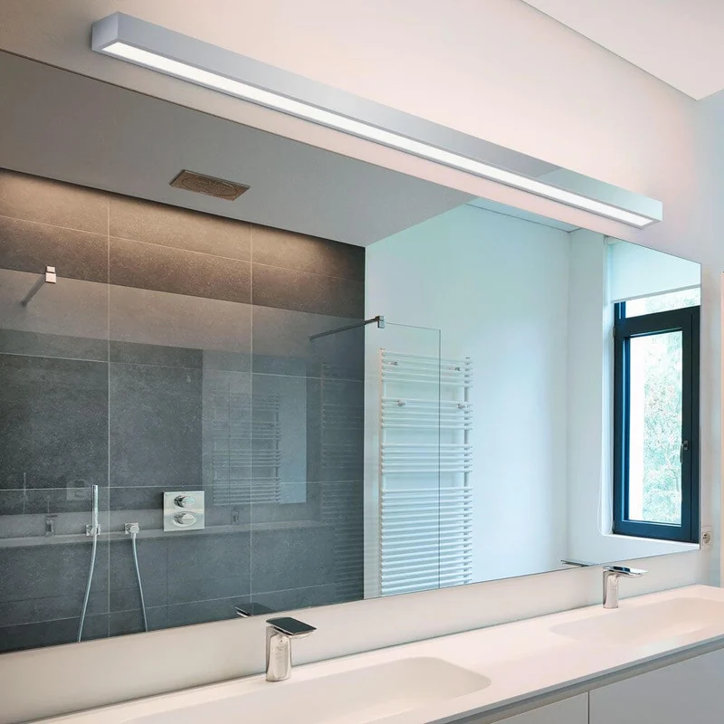LED Wandleuchte Theia Lichtboard 120cm IP44 Chrom, Glas