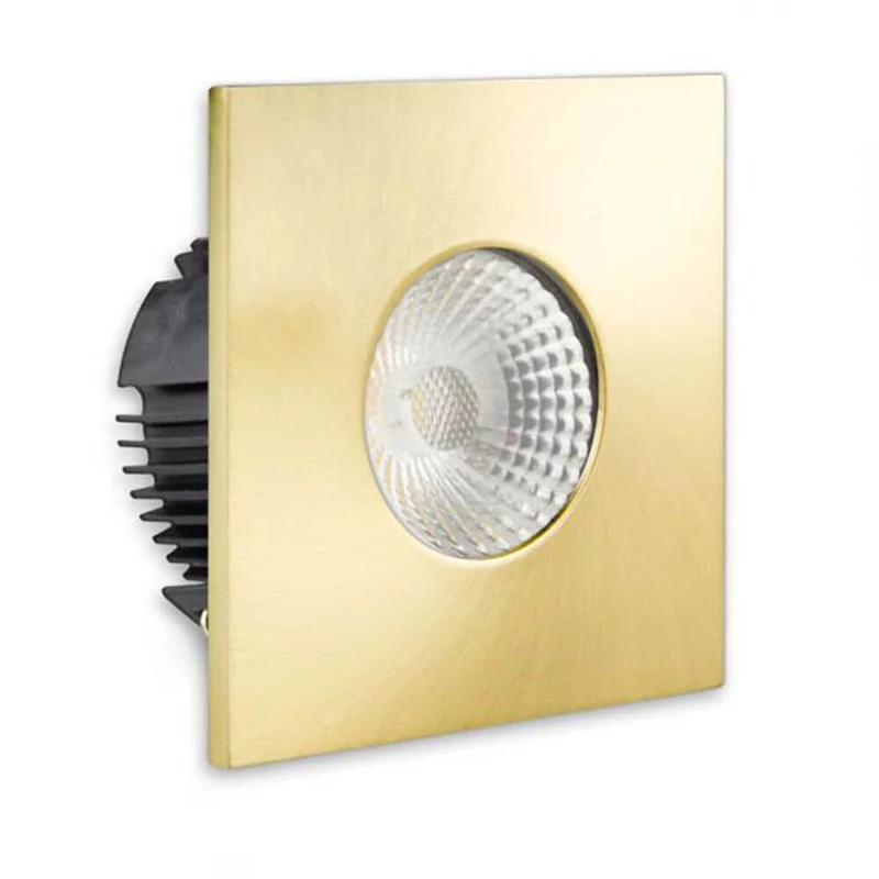 Cover für Einbaustrahler Sys-68 eckig Gold-Gebürstet