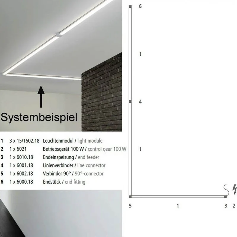 VIGO System LED-Linienmodul 100cm Alu-matt