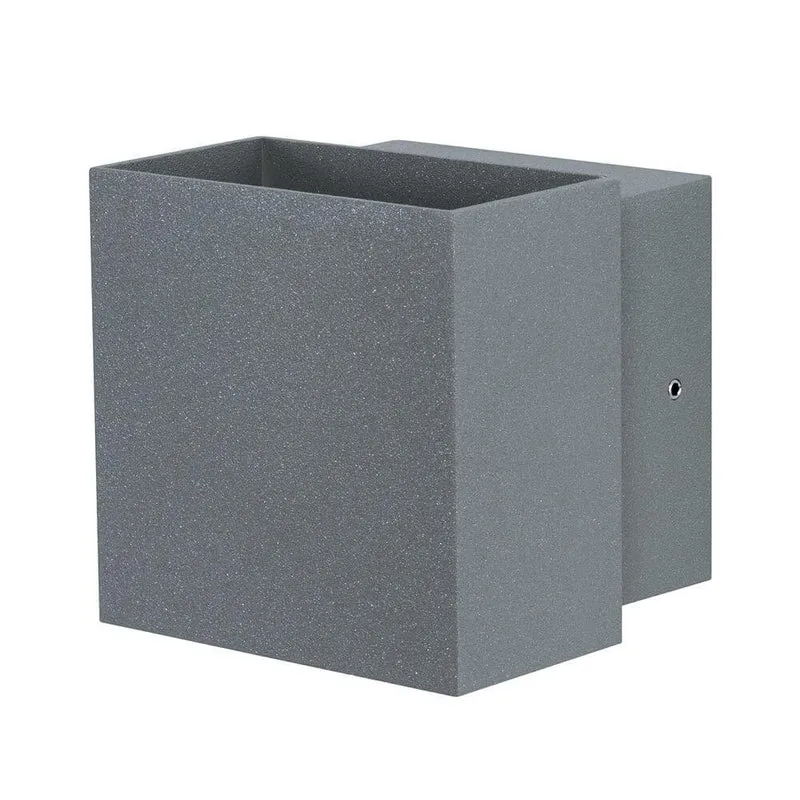 Wandaufbauleuchte LED Cybo eckig 2x3W grau 100x100mm
