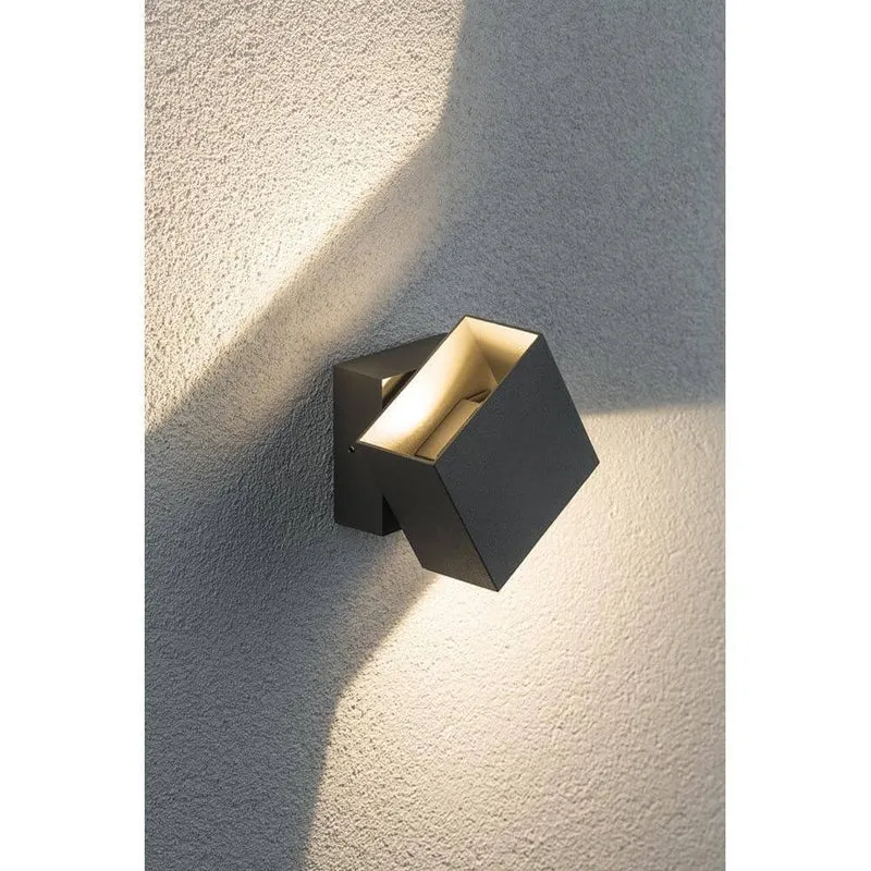 Wandaufbauleuchte LED Cybo eckig 2x3W grau 100x100mm