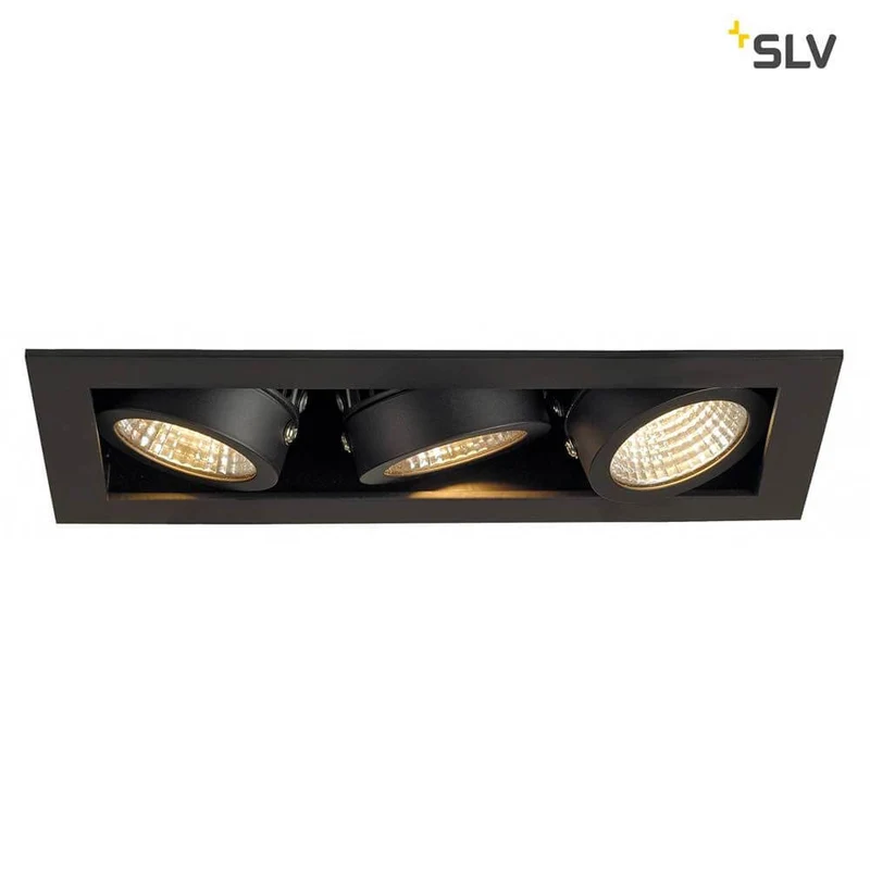 Kadux LED Triple DL Set Schwarz 38° 3000K inkl. Treiber