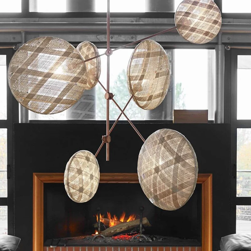 Forestier Deckenlampe Chanpen Structure 6-flg.