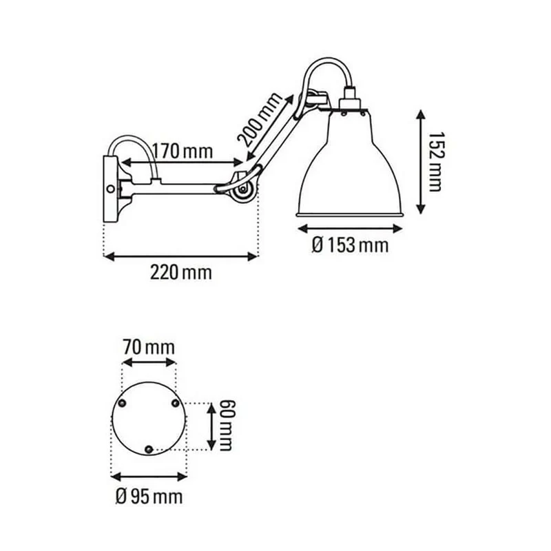 DCWéditions Gras N°204 M Wandleuchte