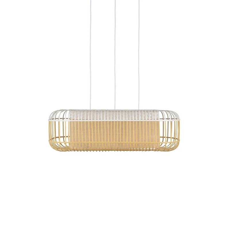 Forestier Esstisch-Hängeleuchte Bamboo Oval