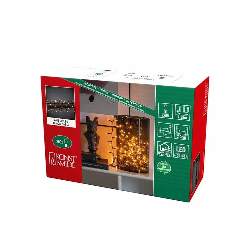 LED Büschellichterkette Cluster Schwarz