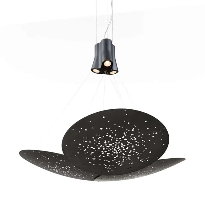 Fabbian Lens LED-Pendelleuchte 3-flammig Big